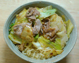 豚肉とキャベツのマヨ炒めon塩ラーメン作り方7写真