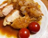 鶏もものガーリック照りチキン新玉ねぎ添え作り方6写真