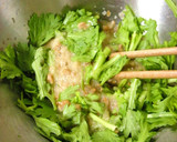 生の春菊　からし納豆おろし和え作り方4写真