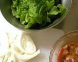 チシャ菜と豚バラの辛いパスタ作り方2写真