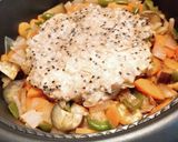 デカっ！甘酢蒸し肉団子鍋作り方5写真