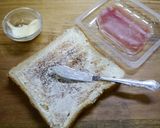 簡単！クリームチーズトースト　生ハム添え作り方1写真