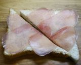 簡単！クリームチーズトースト　生ハム添え作り方2写真