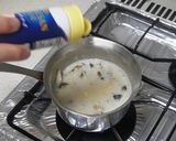 たっぷりきのことベーコンのミルク粥作り方5写真