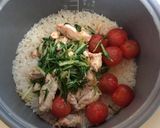 ミニトマトと水菜の洋風とり飯作り方7写真