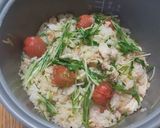 ミニトマトと水菜の洋風とり飯作り方8写真