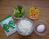 ベジ♪野菜とたまごのコンポタおにぎり作り方1写真