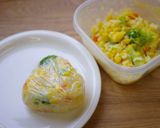 ベジ♪野菜とたまごのコンポタおにぎり作り方4写真