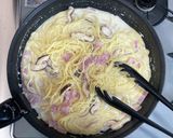 きのことベーコンのクリームパスタ作り方6写真