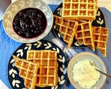 カリモチ米粉ワッフル♡チーズ＆ベリー添え作り方3写真