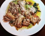 ごま油風味の鶏肉とチンゲン菜の酒蒸し焼き作り方3写真