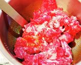 牛こまカレー炒め。作り方1写真