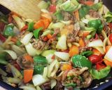 牛こまカレー炒め。作り方6写真