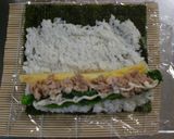 菜の花の飾り巻き寿司作り方3写真