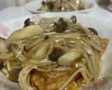 めんつゆで簡単!厚揚げのキノコあんかけ作り方8写真