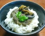 蕨のたたきソースかけご飯　作り方2写真