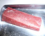炙りマグロのカリカリベーコンがけ作り方1写真