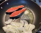 米粉活用　鮭のクリームパスタ作り方1写真
