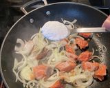 米粉活用　鮭のクリームパスタ作り方2写真