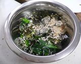 青菜の磯辺和え、お弁当用作り方2写真