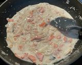 米粉活用　鮭のクリームパスタ作り方5写真