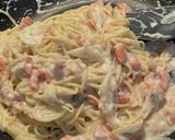 米粉活用　鮭のクリームパスタ作り方7写真