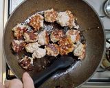 ワンパンで出来る甘酢肉団子◆黒酢酢豚風◆作り方6写真