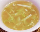 簡単☆米粉活用♪えのき＆レタス中華スープ作り方7写真
