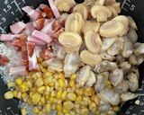 牛乳で炊くピラフ作り方1写真