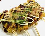 れんこんでふんわり♡米粉のお好み焼き作り方9写真