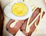 今朝の4w1hサンド「焼き豚×ゆで卵」作り方2写真