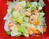 海老と春野菜の食べるスープ作り方8写真