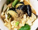 肉無豆腐コク旨きな粉味噌味野菜炒め作り方18写真