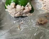 簡単！丸ごと豪快に☆ピーマンの肉詰め弁当作り方2写真
