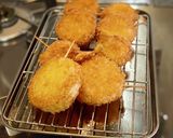 米粉でカリッと♪新玉ねぎ（玉ねぎ）フライ作り方8写真