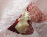 早朝弁当★前日準備!卵なしハンバーグ作り方4写真