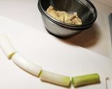 鶏皮ねぎ巻焼き作り方1写真