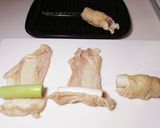 鶏皮ねぎ巻焼き作り方2写真