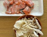 鮭ときのこのバターポン酢ムニエル作り方1写真