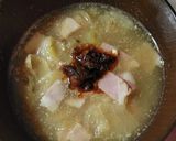 ベーコンと焼きキャベツの味噌汁作り方9写真