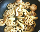 れんこんとエリンギの甘辛味噌炒め作り方4写真