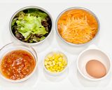 イタリアンバーグのロコモコ丼作り方1写真