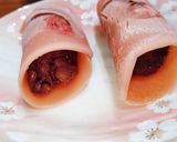米粉で桜もち、花トップ。作り方7写真