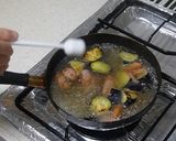 なすとウインナーのカレー春雨スープ作り方4写真