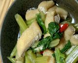 春の香り♪緑鮮やか！簡単☆葉牛蒡きんぴら作り方12写真