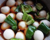 おうち韓国★うずら卵とピーマンの醤油煮作り方2写真