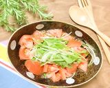 新玉ねぎとトマトのサラダ作り方4写真