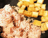 米粉活用　厚揚げと鶏ひき肉のさっぱり炒め作り方3写真