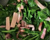 マカ入り。ほうれん草のベーコンハム炒め作り方6写真