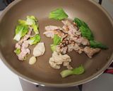 豚肉と酒粕とチンゲンサイ炒め作り方4写真